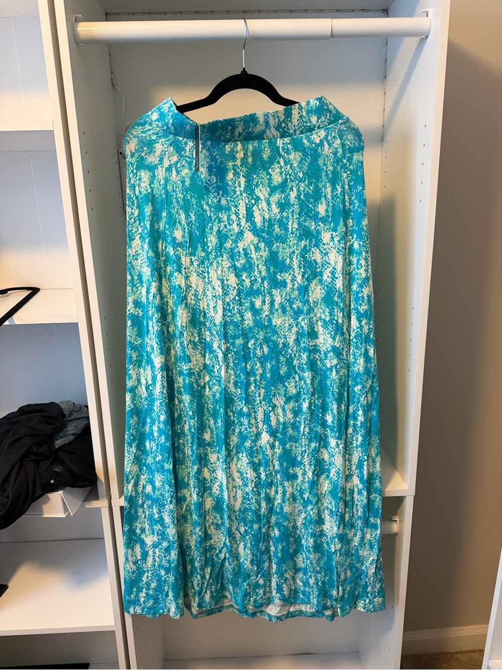 Turquoise & White Maxi Skirt – Size Small NWT
